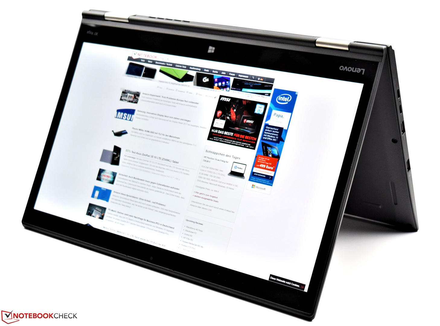 Lenovo Thinkpad X1 Yoga 17 Core I5 7300u Notebookcheck Com Externe Tests