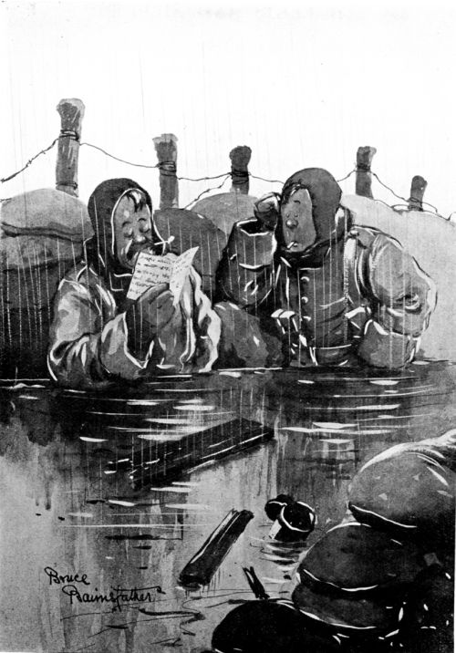 Poor old Maggie! She seems to be
'avin' it dreadful wet at 'ome!